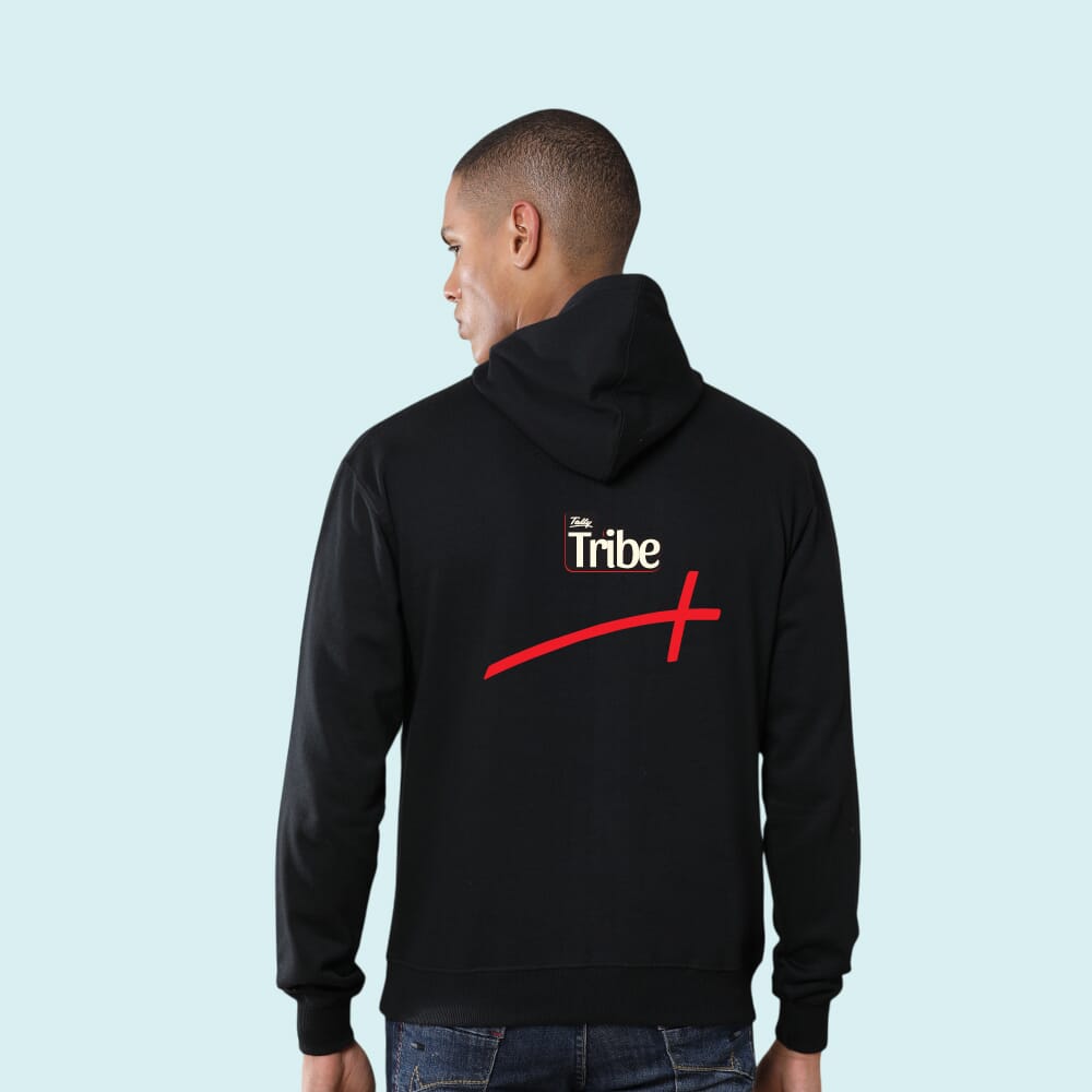 Greys&Blues Rocky Hoodie with Zip- Black